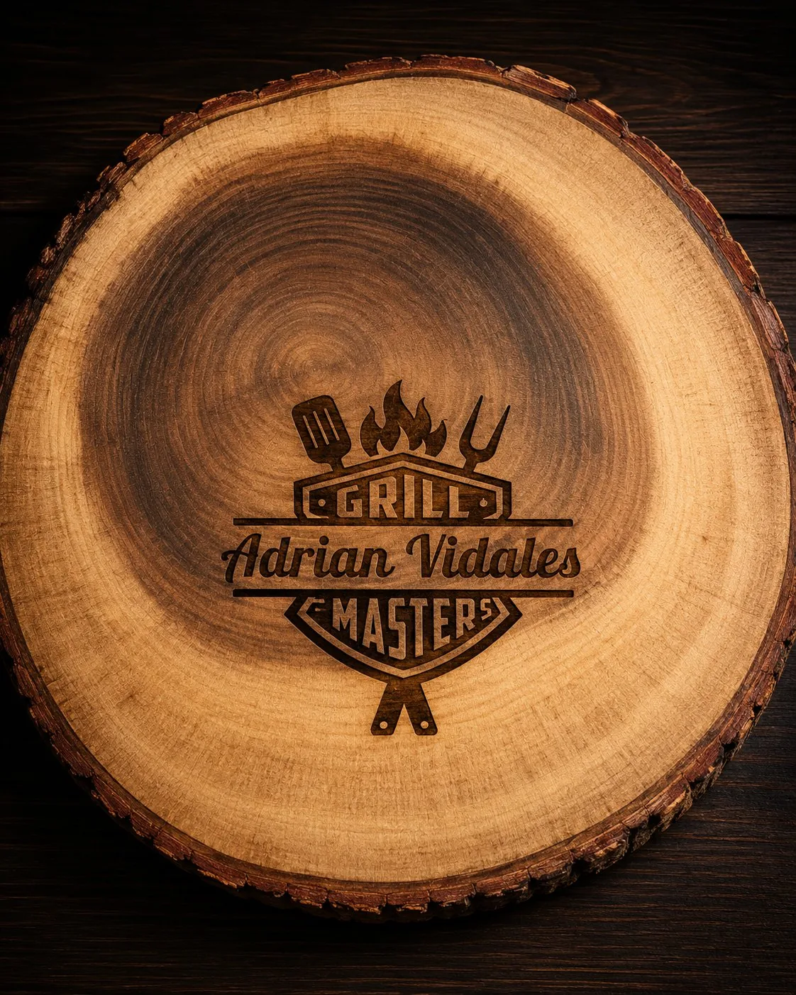 Laser engraved wood cutting board