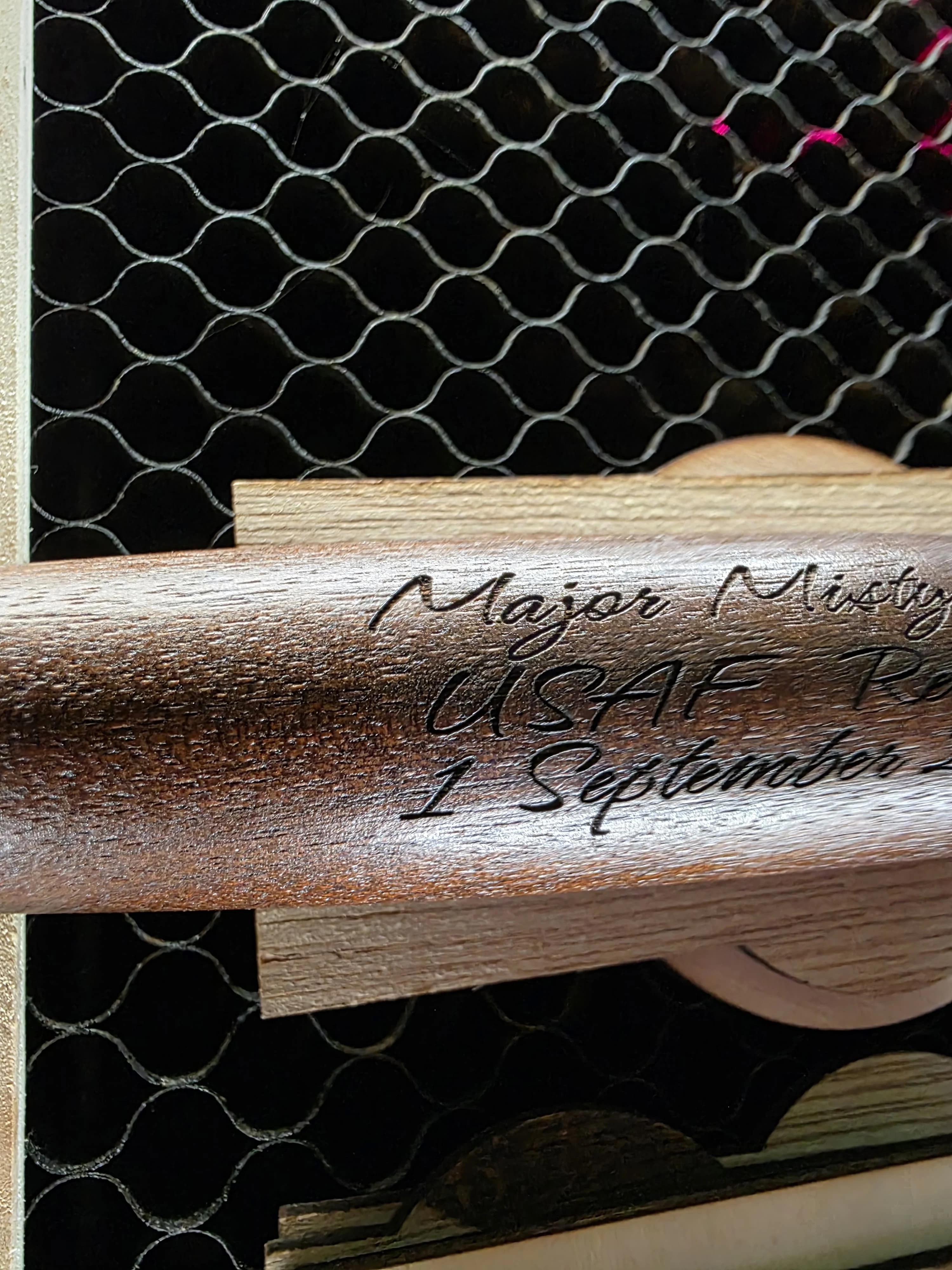 Retirement, PCS and promotion engraved keepsake bat