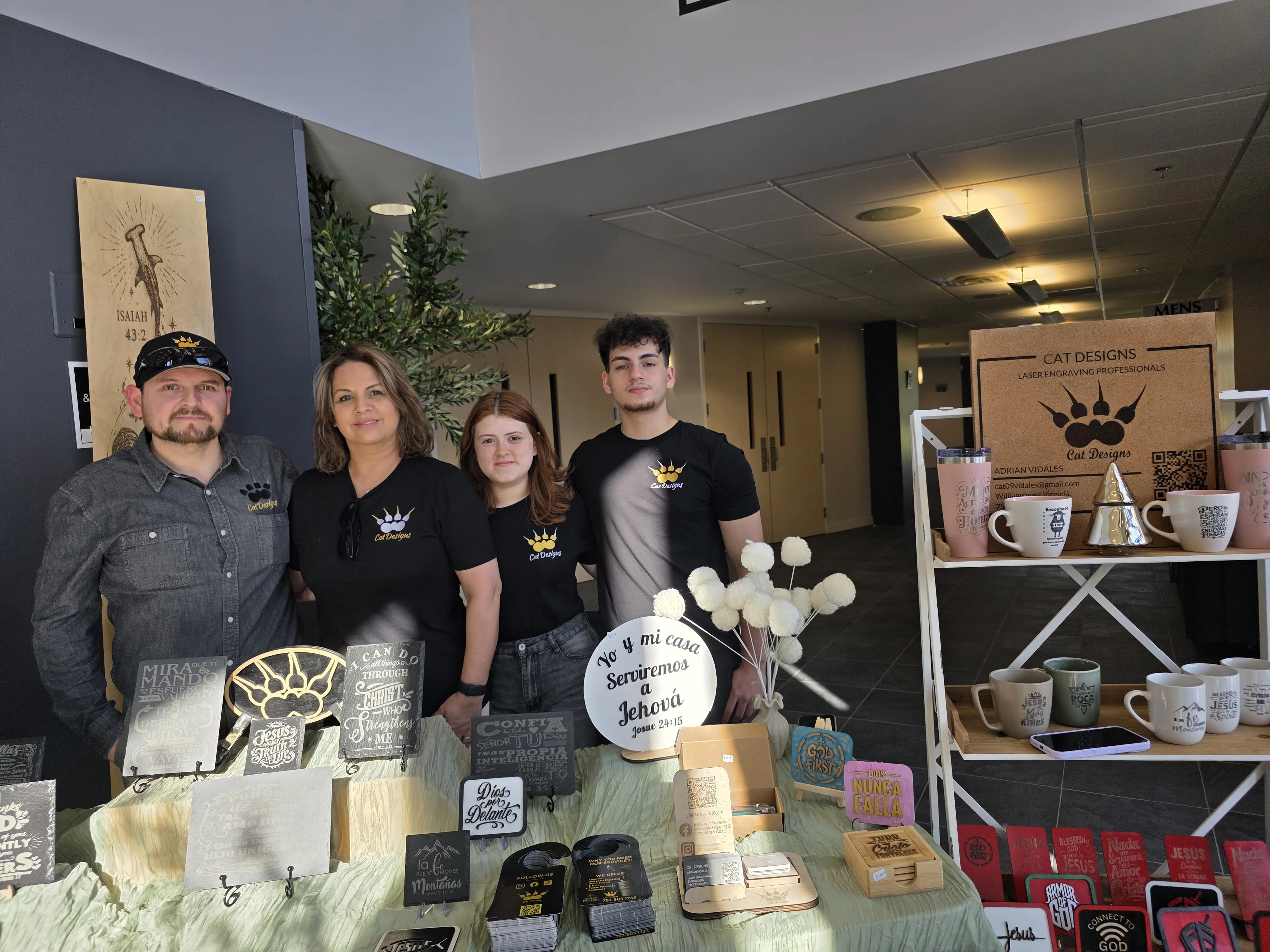 The Vidales family at their V Imprint Designs craft fair booth